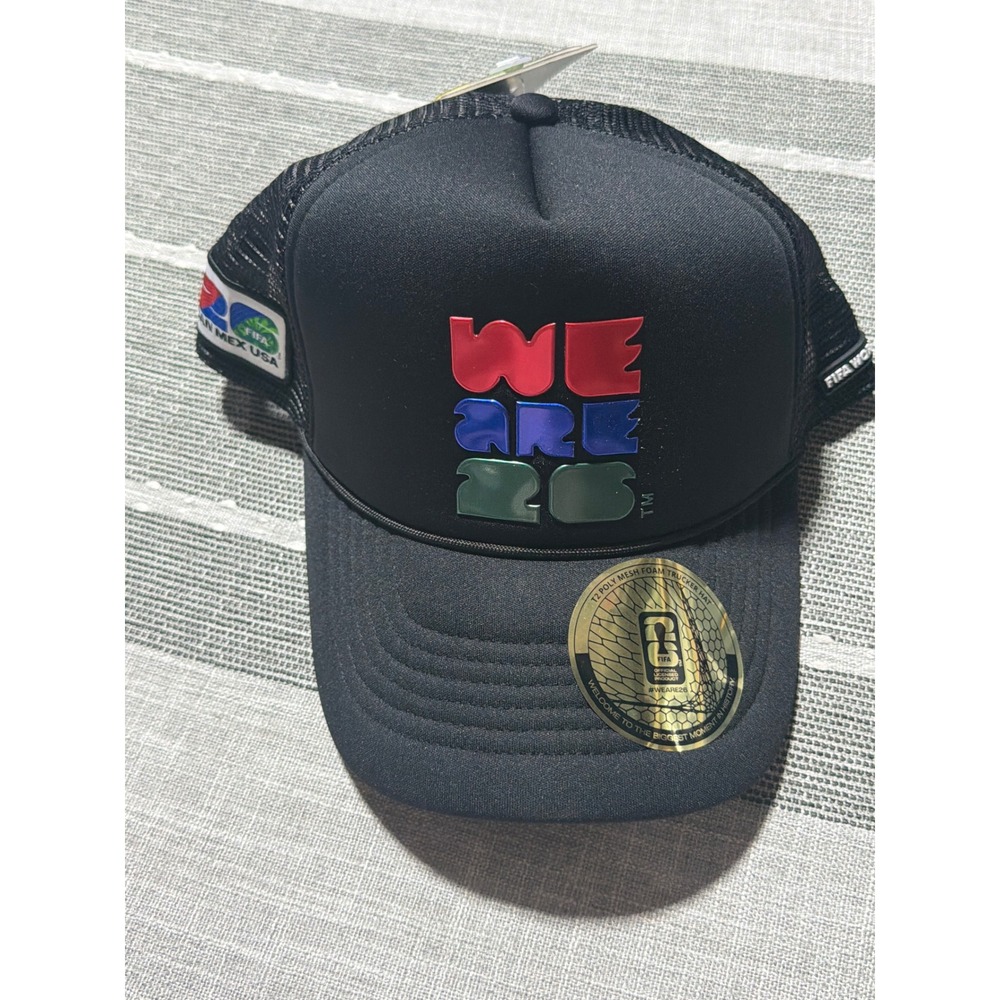 FIFA World Cup 2026 We Are 26 Can Mex USA Hat Black Mesh Snapback New NWT